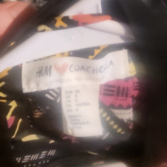 NWOT H&M🖤Coachella lightweight vibrant pattern bomber style jacket size 38 - Picture 6 of 7